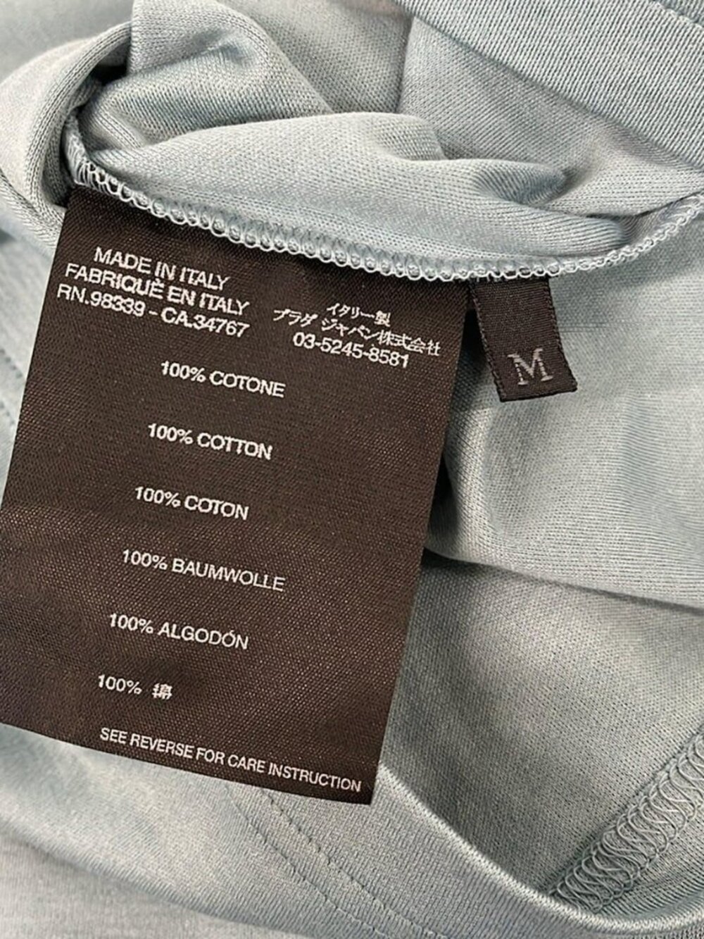 ★SOLD★ Prada Sport Long Sleeve Polo Shirt M Light Blue Spring - Picture 4 of 5